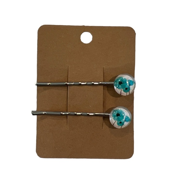 NEW Pretty Poppies Design Bobby-pin Set - Picture 2 of 2
